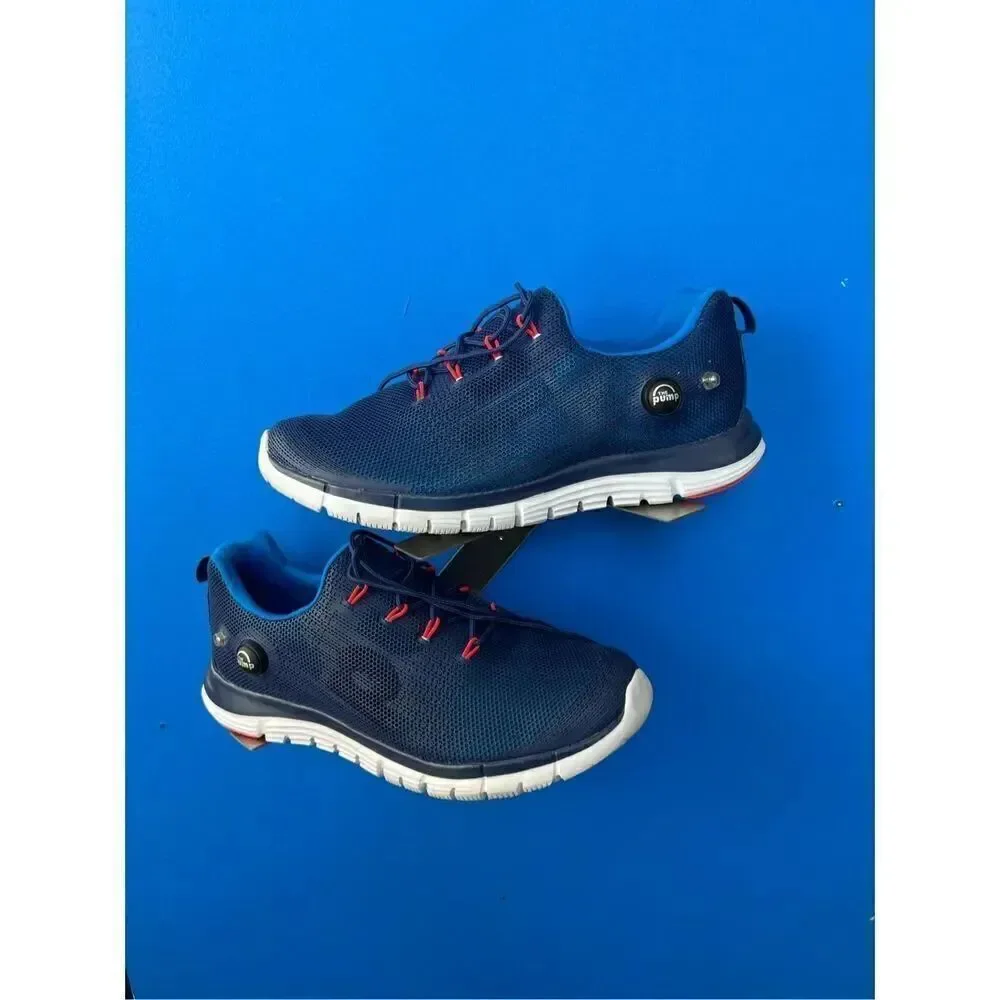 Reebok Z Pump Fusion Running Athletic Navy/Red detail Lace Up men size 9.5